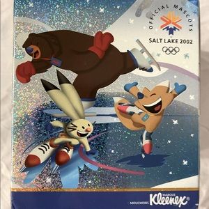 NIB Collect Salt Lake Utah 2002 Olympic Games Official Facial Tissue Box Mascots